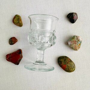 Earthy Stone Energy Set with Glass Goblet Display 3.5 inches high